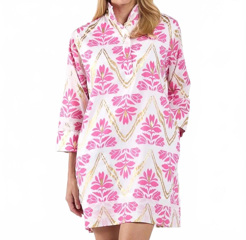 NEW JUDE CONNALLY helen gilded flora dress in white gold